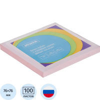 Стикеры Attache Bright colours розовый, 76х76мм, 100 листов