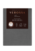 Простыня Verossa графит сатин на резинке, 160 x 200см