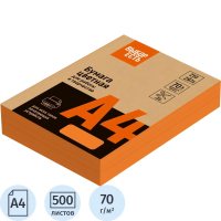 Бумага цветная Attache Economy (оранжевый интенсив), 70г, А4, 500 л