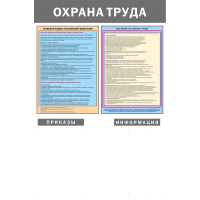 Информационный стенд Охрана труда 950х625 1отд. А4 и 5 демопанелей