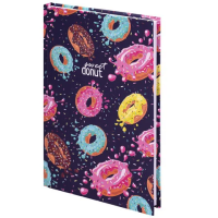 Блокнот Brauberg Kids Donuts, А5, 80 листов, в клетку, твердая обложка