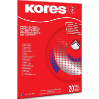Бумага копировальная Kores А4, 20 листов, синий