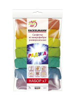 Салфетки универсальные Fackelmann Радуга из микрофибры 30 х 30см, 7шт