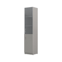Шкаф-колонка высокий Skyland Simple SR-5U.2, правый, серый, 386х375х1815мм, комбинированый