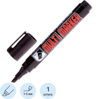 Маркер перманентный Crown Multi Marker черный, 5мм, скошенный наконечник