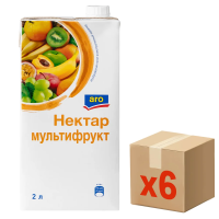 Aro Нектар мультифруктовый, 2л x 6 шт