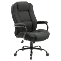 Кресло руководителя Brabix Heavy duty HD-002 ткань, черная, крестовина металл