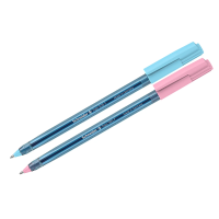 Шариковая ручка Schneider Tops 505 F Bubble Gum синяя, 0.8мм, прозрачный корпус, одноразовая