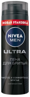 Пена для бритья Nivea Ultra с активным углем, 200мл