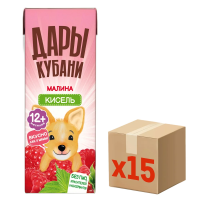 Кисель Дары Кубани малиновый, 200мл x 15 шт