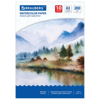 Папка для акварели Brauberg Весна А3, 200 г/м2, 10 листов
