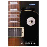 Дневник для музыкальной школы 140х210 мм, 48 л., твердый, BRAUBERG, справочный материал, 'Гитара', 104974