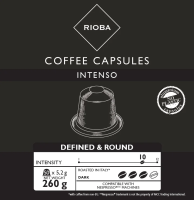 RIOBA Кофе в капсулах Intenso для кофемашин Nespresso 50шт, 260г