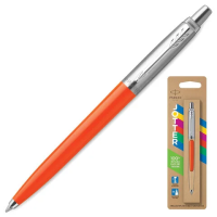 Шариковые ручки класса Люкс Parker Jotter Orig Orange синяя, корпус оранжевый, детали хром