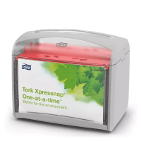 Диспенсер для салфеток Tellus (tork) Xpressnap N4, 272613, настольный, на 200шт, серый