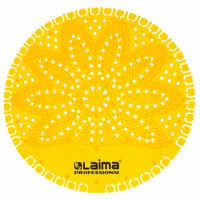 Дезодоратор коврик для писсуара желтый, аромат Лимон, LAIMA Professional, на 30 дней, 608898