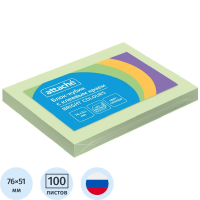 Стикеры Attache Bright colours салатовый, 76х51мм, 100 листов