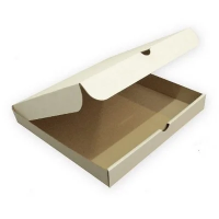 Коробка под пиццу 250x250x40мм, 140г, Т-22 Е Гофрокартон, белая-бурая