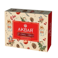 Набор чая Akbar Новогоднее Ассорти, 60 пакетиков