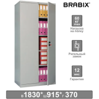 Шкаф металлический для документов Brabix MK 18/91/37 1830х915х370мм, 4полки