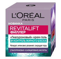Крем-гель для лица L'Oreal Revitalift филер гиалуроновый, 50мл