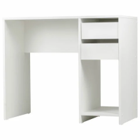 Стол прямой Brabix Scandi CD-017 белый, 900х450х750мм, 2 ящика