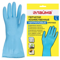 Перчатки нитриловые Laima синие Прочные, L