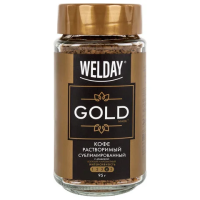 Кофе растворимый Welday Gold, 95г, стекло