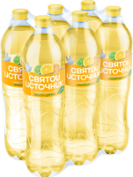 Вода сокосодержащая Святой Источник со вкусом цитрусов и витаминами газированная, 1.5л х 6 шт