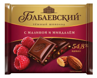 Шоколад Бабаевский темный малина и миндаль, 70г