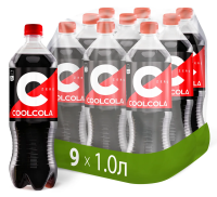 Напиток Cool Cola Zero газированный, 1л x 9 шт