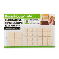 Накладки-протекторы для мебели самоклеящиеся, НАБОР 28 предметов, бежевые, BOOMHOUSE (БУМХАУС), 701827