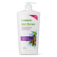 Шампунь-бальзам Synergetic Hair Therapy Увлажнение и уход 2 в 1 с алоэ и карите, 900мл