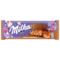 Шоколад Milka Mmmax молочный с воздушным рисом карамелью и арахисом, 270г