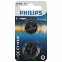 Батарейки литиевые PHILIPS Lithium CR2032 'таблетки, дисковые, кнопочные' КОМПЛЕКТ 2 шт., блистер, Б0062716
