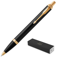 Шариковые ручки класса Люкс Parker IM Core M, черный/позолоченный корпус, 1931666
