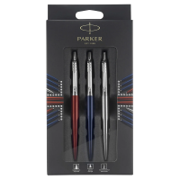 Набор Parker 'Jotter London Trio': шариковая ручка + гелевая ручка + механический карандаш, подарочная упаковка, европодвес
