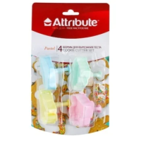 Набор формочек для вырезания Attribute Pastel, 4шт