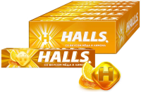 Леденцы Halls мед с лимоном, 25г x 12 шт