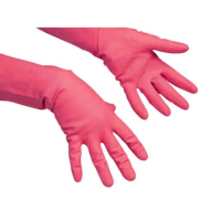 Перчатки резиновые Vileda Professional многоцелевые M, красные, 174343