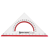 Транспортир Brauberg Сrystal 180°, основание 13см