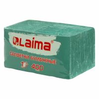 Салфетки бумажные Laima Big Pack 24х24, 400шт, 1 слой, зелёные