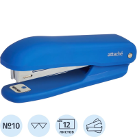 Степлер Attache Comfort №10, до 12 листов, синий