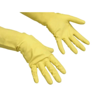 Перчатки резиновые Vileda Professional Контракт S, желтые, 174321