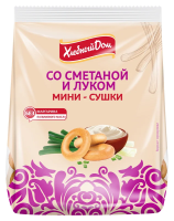 Мини-сушка Хлебный дом с луком и сметаной, 180г