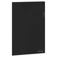Папка-уголок жесткая, непрозрачная (тонированная), А4, BRAUBERG UNIVERSAL, черная, 0,18 мм, 273056