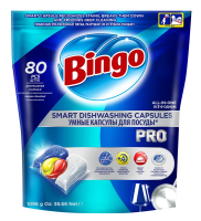 Капсулы для посудомоечной машины Bingo Pro, 80шт