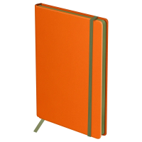 Ежедневник недатированный, А5, 136л., твердый переплет, кожзам, BG 'Contrast. Orange', оранжевый, цветной срез, на резинке