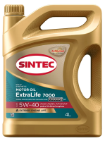 Масло моторное Sintec Extralife 7000 A3/B4 SN/CF 5W-40, 4л