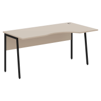 Стол прямой СА-1P(R) Мокачино/Черный 1600х900х755 IMAGO PLUS